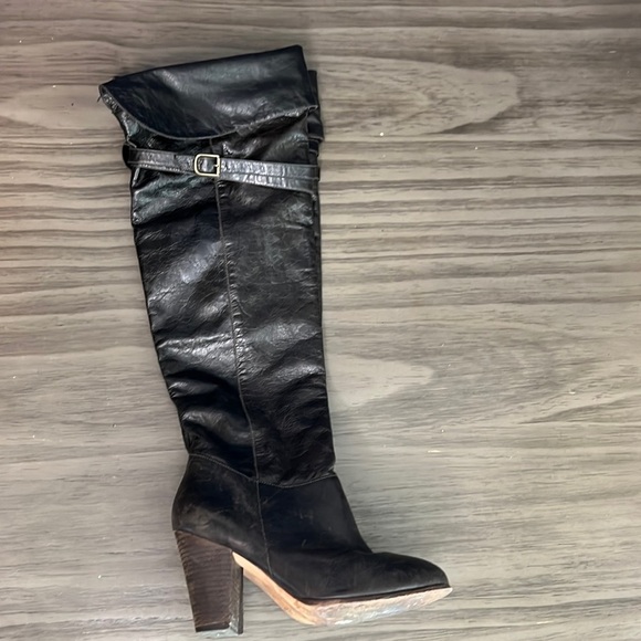 POUR LA VICTOIRE OVER THE KNEE LEATHER BOOTS 8 - Picture 1 of 16